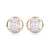 Picture of 0.50 Ct Oval Cut Lab-Grown Diamond Push Back Stud Earring in Solid Gold For Women