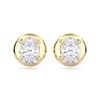 Picture of 0.50 Ct Oval Cut Lab-Grown Diamond Push Back Stud Earring in Solid Gold For Women