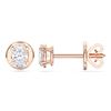 Picture of 0.50 Ct Oval Cut Lab-Grown Diamond Push Back Stud Earring in Solid Gold For Women