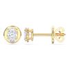 Picture of 0.50 Ct Oval Cut Lab-Grown Diamond Push Back Stud Earring in Solid Gold For Women
