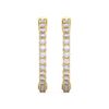 Picture of 1.01 Ct Round Cut Lab-Grown Diamond Push Back Hoop Earring in Solid Gold For Women
