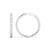 Picture of 5.05 Carat FG/VS Round Lab Grown Diamond Hoop Earring Made in Solid Gold