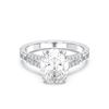 Picture of 3.58 Ct Oval Cut Lab-Grown Diamond Solitaire Ring in Solid Gold For Women