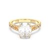 Picture of 3.58 Ct Oval Cut Lab-Grown Diamond Solitaire Ring in Solid Gold For Women