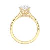 Picture of 3.58 Ct Oval Cut Lab-Grown Diamond Solitaire Ring in Solid Gold For Women