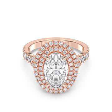 Picture of 4.22 Ct Oval Cut Lab-Grown Diamond Wedding Ring in Solid Gold For Women