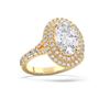 Picture of 4.22 Ct Oval Cut Lab-Grown Diamond Wedding Ring in Solid Gold For Women