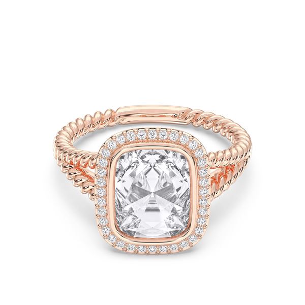 Picture of 2.18 Ct Cushion Cut Lab-Grown Diamond  Wedding Ring in Solid Gold For Women