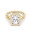 Picture of 2.18 Ct Cushion Cut Lab-Grown Diamond  Wedding Ring in Solid Gold For Women