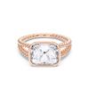 Picture of 2.14 Ct Cushion Cut Lab-Grown Diamond Fashion Ring in Solid Gold For Women