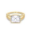 Picture of 2.14 Ct Cushion Cut Lab-Grown Diamond Fashion Ring in Solid Gold For Women