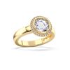 Picture of 2.14  Ct Round Cut Lab-Grown Diamond Engagement Ring in Solid Gold For Women