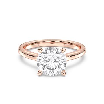 Picture of 3.18  Ct Round Cut Lab-Grown Diamond Solitaire Ring in Solid Gold For Women