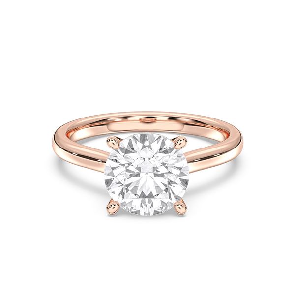 Picture of 3.18  Ct Round Cut Lab-Grown Diamond Solitaire Ring in Solid Gold For Women