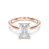 Picture of 3.17 Ct Emerald Cut Lab-Grown Diamond Engagement Ring in Solid Gold For Women