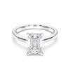 Picture of 3.17 Ct Emerald Cut Lab-Grown Diamond Engagement Ring in Solid Gold For Women