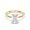 Picture of 3.17 Ct Emerald Cut Lab-Grown Diamond Engagement Ring in Solid Gold For Women