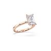 Picture of 3.17 Ct Emerald Cut Lab-Grown Diamond Engagement Ring in Solid Gold For Women