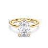 Picture of 3.2 Ct Oval Cut Lab-Grown Diamond Solitaire Ring in Solid Gold For Women