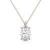 Picture of 3.00 Ct Lab-Grown Oval Diamond  Solitaire  Pendant in Solid Gold With 18 Inch Chain