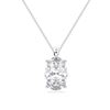 Picture of 3.00 Ct Lab-Grown Oval Diamond  Solitaire  Pendant in Solid Gold With 18 Inch Chain