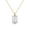 Picture of 3.00 Ct Lab-Grown Oval Diamond  Solitaire  Pendant in Solid Gold With 18 Inch Chain