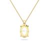 Picture of 3.00 Ct Lab-Grown Oval Diamond  Solitaire  Pendant in Solid Gold With 18 Inch Chain