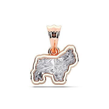 Picture of 0.80 Ct Lab-Grown Fancy Pendant in Solid Gold With 18 Inch Chain