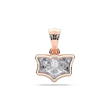 Picture of 0.95 Ct Lab-Grown  Fancy Solitaire Pendant in Solid Gold With 18 Inch Chain