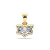 Picture of 0.95 Ct Lab-Grown  Fancy Solitaire Pendant in Solid Gold With 18 Inch Chain