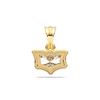 Picture of 0.95 Ct Lab-Grown  Fancy Solitaire Pendant in Solid Gold With 18 Inch Chain