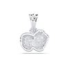 Picture of 1.25 Ct Lab-Grown Fancy Shape Diamond Solitaire Pendant in Solid Gold With 18 Inch Chain
