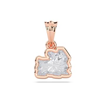 Picture of 1.54  Ct Lab-Grown Fancy Shape Diamond Solitaire Pendant in Solid Gold With 18 Inch Chain