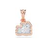 Picture of 1.54 Ct Lab-Grown Fancy Shape Diamond Solitaire Pendant in Solid Gold With 18 Inch Chain