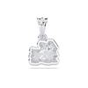 Picture of 1.54 Ct Lab-Grown Fancy Shape Diamond Solitaire Pendant in Solid Gold With 18 Inch Chain