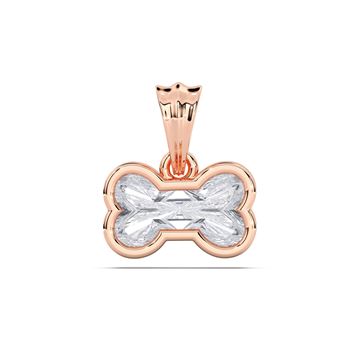 Picture of 1.00 Ct Lab-Grown Fancy Shape Diamond Solitaire Pendant in Solid Gold With 18 Inch Chain