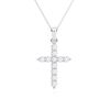 Picture of Elegant Cross Pendant with Chain For Women with 0.24 Ct Lab-Grown Round Diamond in Solid Gold – Modern Everyday Jewelry