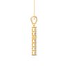 Picture of Elegant Cross Pendant with Chain For Women with 0.24 Ct Lab-Grown Round Diamond in Solid Gold – Modern Everyday Jewelry