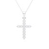 Picture of Elegant Cross Pendant with Chain For Women with 0.24 Ct Lab-Grown Round Diamond in Solid Gold – Modern Everyday Jewelry