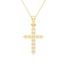 Picture of Elegant Cross Pendant with Chain For Women with 0.24 Ct Lab-Grown Round Diamond in Solid Gold – Modern Everyday Jewelry