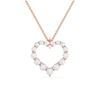 Picture of 1.05 Ct Lab-Grown Round Diamond Fashion Pendant in Heart Shape Solid Gold With 18 Inch Chain