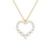 Picture of 1.05 Ct Lab-Grown Round Diamond Fashion Pendant in Heart Shape Solid Gold With 18 Inch Chain
