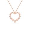 Picture of 1.05 Ct Lab-Grown Round Diamond Fashion Pendant in Heart Shape Solid Gold With 18 Inch Chain