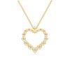 Picture of 1.05 Ct Lab-Grown Round Diamond Fashion Pendant in Heart Shape Solid Gold With 18 Inch Chain