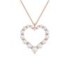 Picture of 2.02 Ct Lab-Grown Round Diamond Fashion Pendant in Heart Shape Solid Gold With 18 Inch Chain