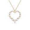 Picture of 2.02 Ct Lab-Grown Round Diamond Fashion Pendant in Heart Shape Solid Gold With 18 Inch Chain
