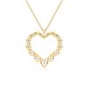 Picture of 2.02 Ct Lab-Grown Round Diamond Fashion Pendant in Heart Shape Solid Gold With 18 Inch Chain