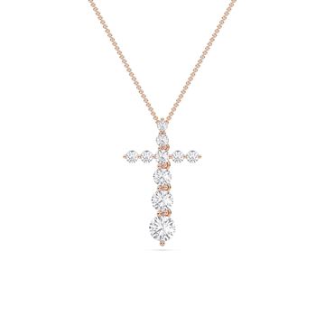 Picture of 2.1 Ct Lab-Grown Round Diamond Fashion Pendant in Solid Gold With 18 Inch Chain