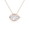 Picture of 1.5 Ct Lab-Grown Pear Diamond Solitaire Pendant in Solid Gold With 18 Inch Chain