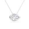 Picture of 1.5 Ct Lab-Grown Pear Diamond Solitaire Pendant in Solid Gold With 18 Inch Chain